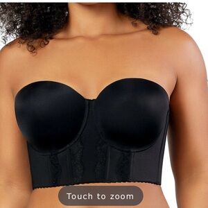 🖤 NWT Parafit Strapless Longline Support Bra — Black 🖤